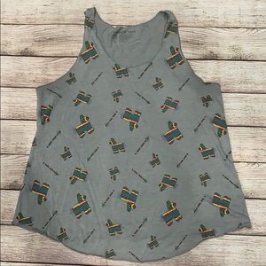 Grey Piñata Print Tank Top